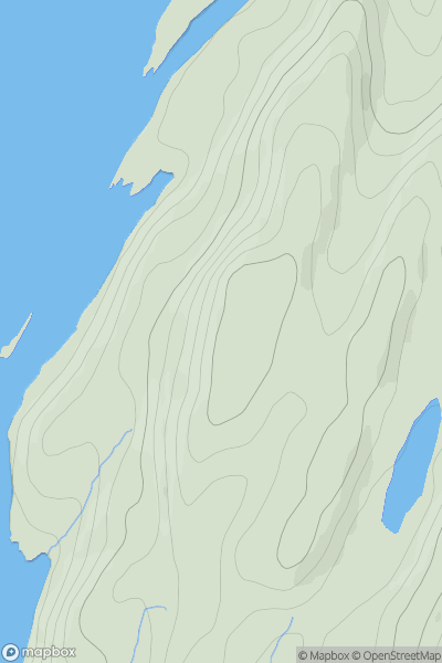 Thumbnail image for Cnoc na Faire [Knapdale and Kintyre] showing contour plot for surrounding peak